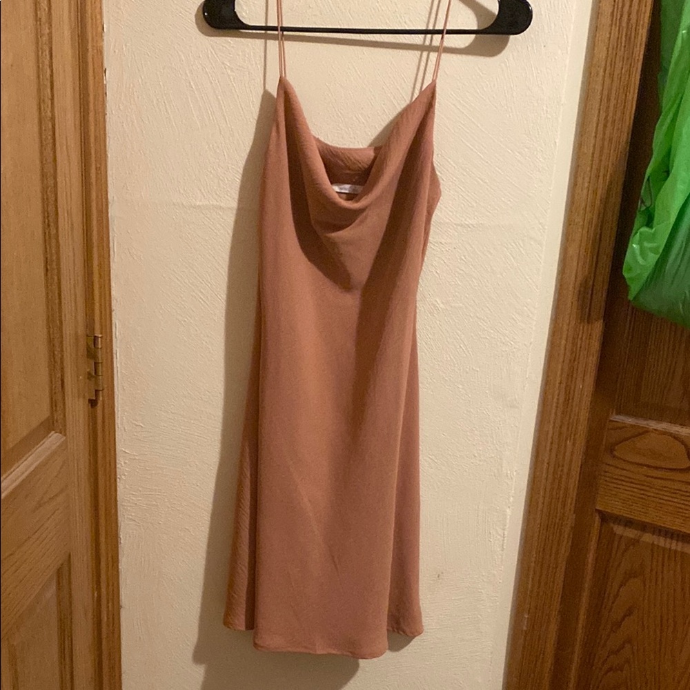Elegant Tan Slip Dress